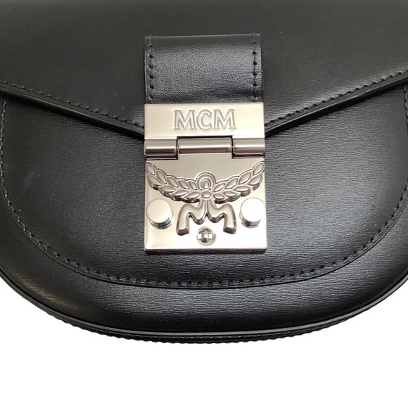 MCM Black Leather Mini Patricia Crossbody Bag / Belt Bag - Picture 6 of 8